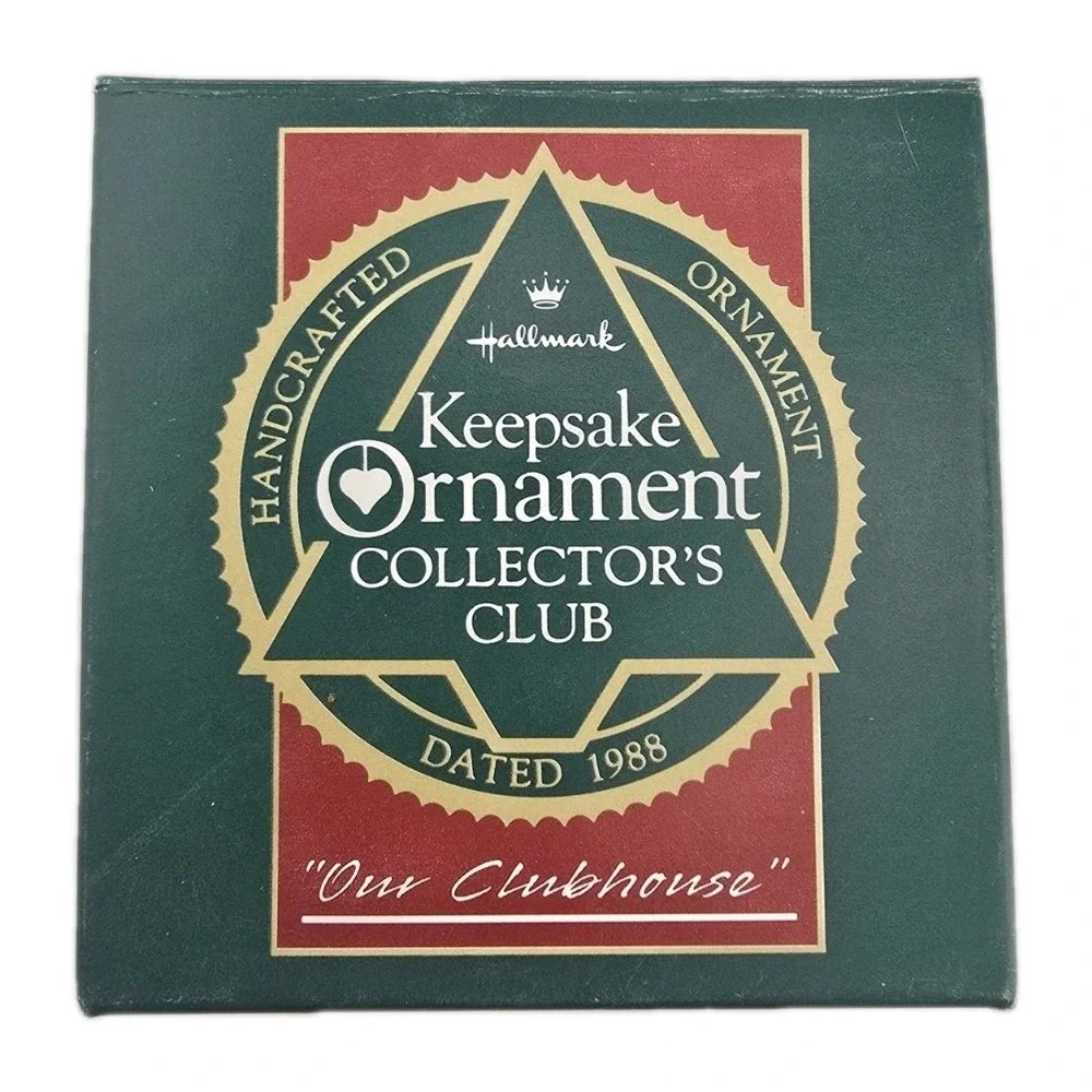 VTG‎ 1988 Club Members Only Bear Christmas Ornament Clubhouse Woods Rustic
